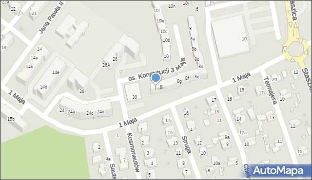 Nowa Sól, Osiedle Konstytucji 3 Maja, 8j, mapa Nowa Sól