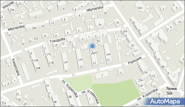 Nowa Sól, Osiedle Kopernika Mikołaja, 13A, mapa Nowa Sól