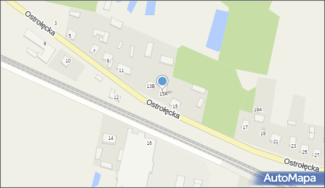 Nowa Wieś, Ostrołęcka, 13A, mapa Nowa Wieś