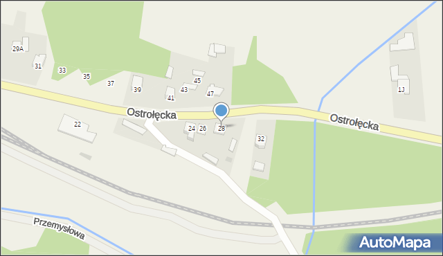 Nowa Wieś, Ostrołęcka, 28, mapa Nowa Wieś