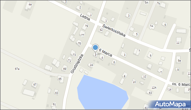 Nowa Wieś, Osiedle 6 Marca, 2, mapa Nowa Wieś