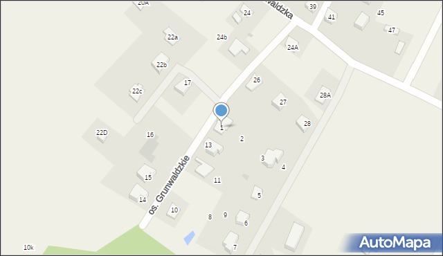 Nowa Wieś, Osiedle Grunwaldzkie, 1, mapa Nowa Wieś