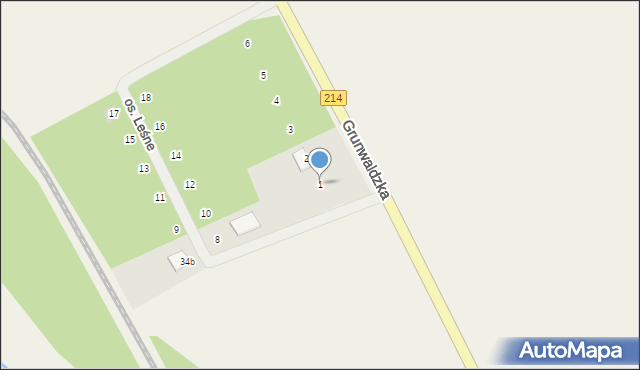 Nowa Wieś Lęborska, Osiedle Leśne, 1, mapa Nowa Wieś Lęborska