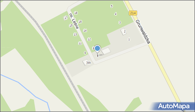 Nowa Wieś Lęborska, Osiedle Leśne, 8, mapa Nowa Wieś Lęborska