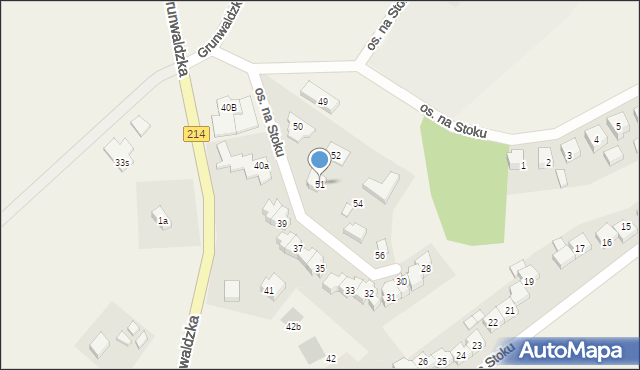 Nowa Wieś Lęborska, Osiedle na Stoku, 51, mapa Nowa Wieś Lęborska