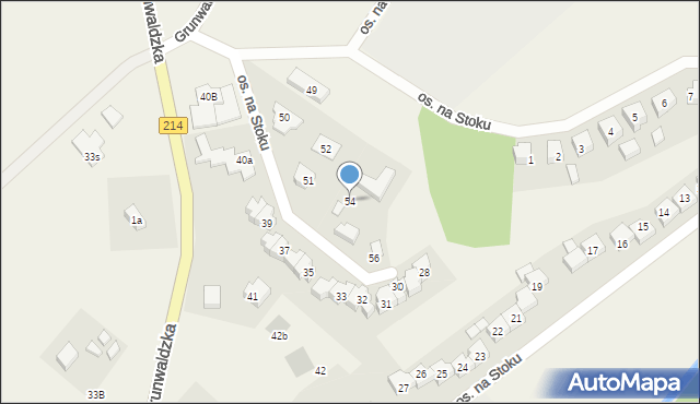 Nowa Wieś Lęborska, Osiedle na Stoku, 54, mapa Nowa Wieś Lęborska