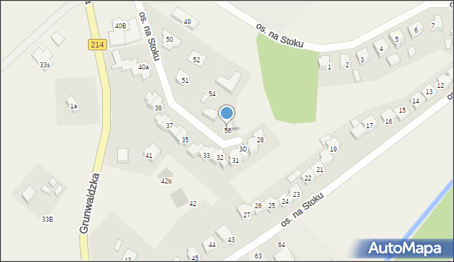 Nowa Wieś Lęborska, Osiedle na Stoku, 56, mapa Nowa Wieś Lęborska