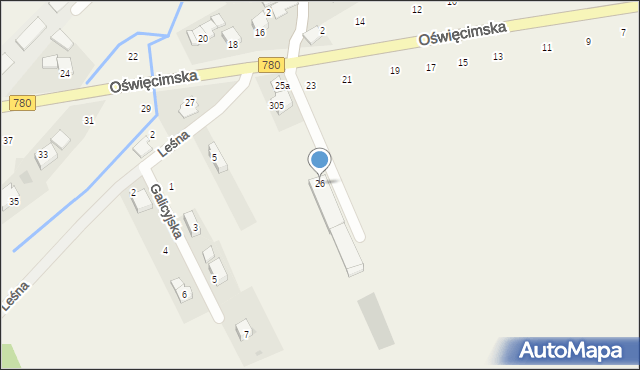 Nowa Wieś Szlachecka, Oświęcimska, 26, mapa Nowa Wieś Szlachecka