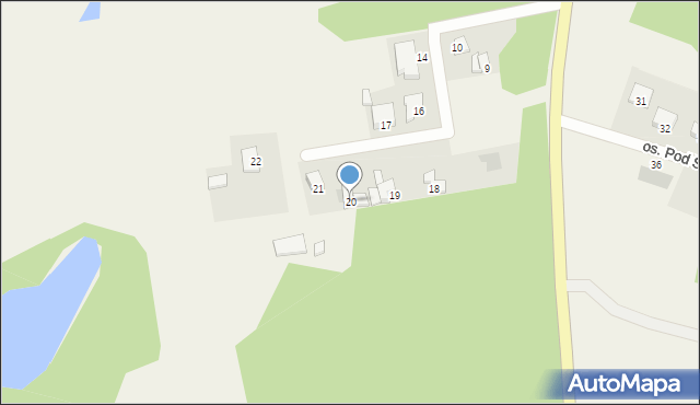 Nowe Grabie, Osiedle Pod Brzozami, 20, mapa Nowe Grabie