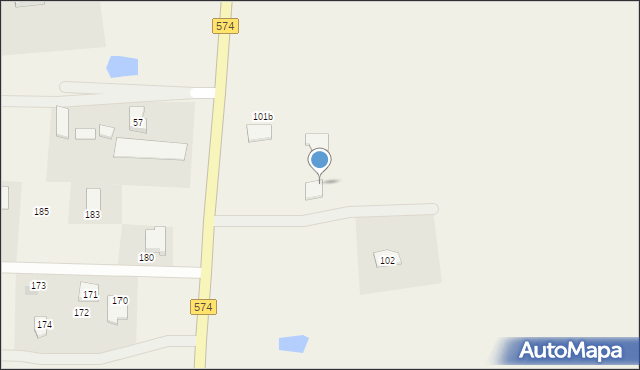 Nowe Grabie, Osiedle Pod Jaworem, 101c, mapa Nowe Grabie