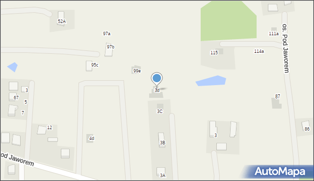 Nowe Grabie, Osiedle Pod Jaworem, 3d, mapa Nowe Grabie