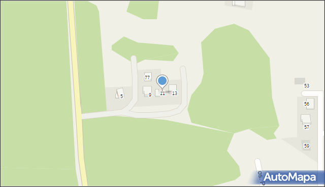 Nowe Grabie, Osiedle Pod Jodłami, 11, mapa Nowe Grabie