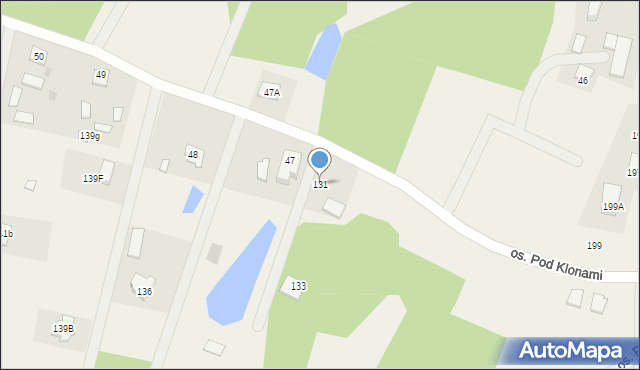 Nowe Grabie, Osiedle Pod Klonami, 131, mapa Nowe Grabie