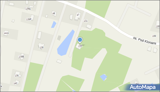 Nowe Grabie, Osiedle Pod Klonami, 133, mapa Nowe Grabie