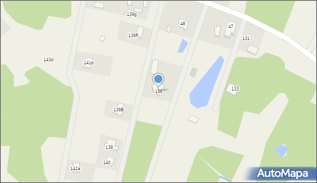 Nowe Grabie, Osiedle Pod Klonami, 136, mapa Nowe Grabie