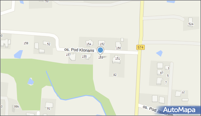 Nowe Grabie, Osiedle Pod Klonami, 153, mapa Nowe Grabie