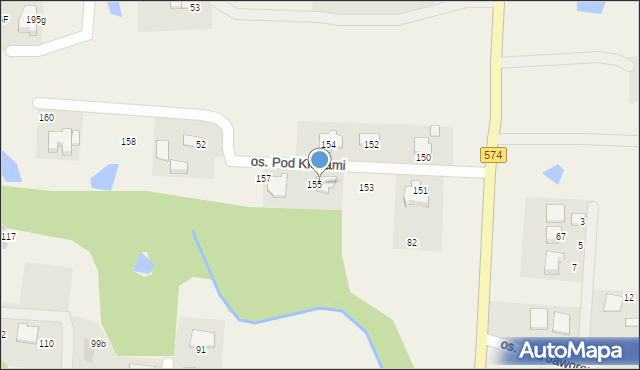Nowe Grabie, Osiedle Pod Klonami, 156, mapa Nowe Grabie