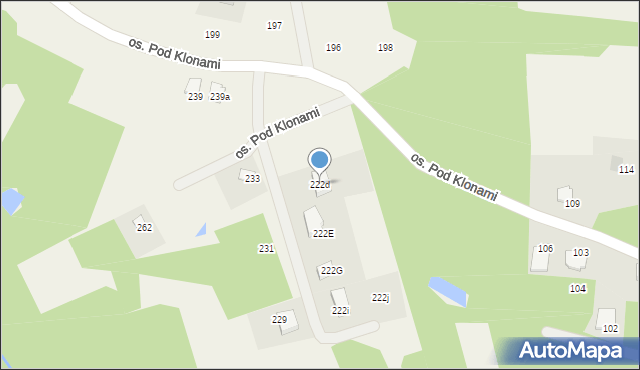 Nowe Grabie, Osiedle Pod Klonami, 222d, mapa Nowe Grabie