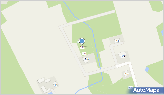 Nowe Grabie, Osiedle Pod Klonami, 244, mapa Nowe Grabie
