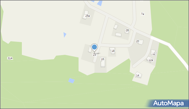 Nowe Grabie, Osiedle Pod Sosnami, 23, mapa Nowe Grabie