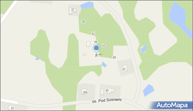 Nowe Grabie, Osiedle Pod Sosnami, 35, mapa Nowe Grabie