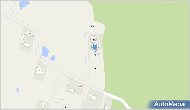 Nowe Grabie, Osiedle Pod Sosnami, 76, mapa Nowe Grabie