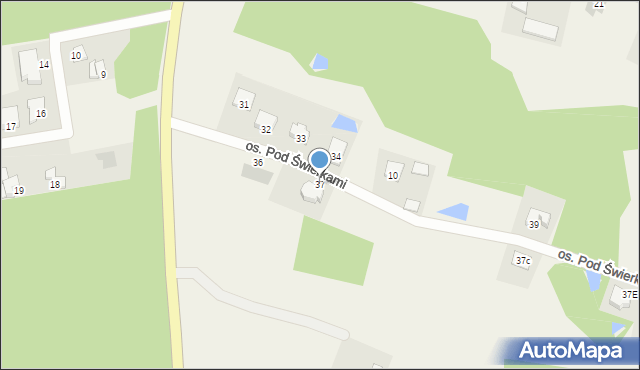 Nowe Grabie, Osiedle Pod Świerkami, 37, mapa Nowe Grabie