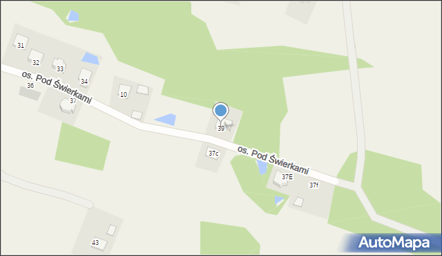 Nowe Grabie, Osiedle Pod Świerkami, 39, mapa Nowe Grabie