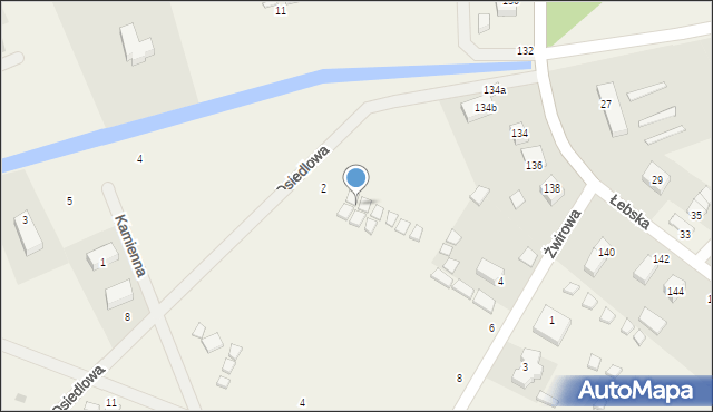 Nowęcin, Osiedlowa, 2c, mapa Nowęcin