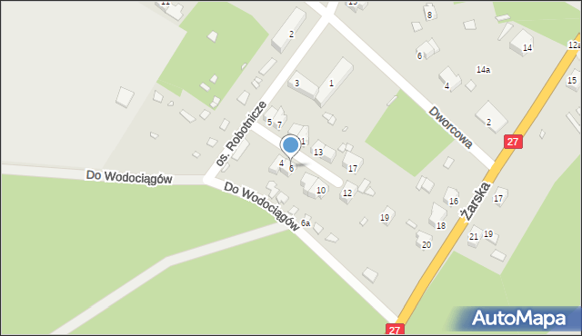 Nowogród Bobrzański, Osiedle Robotnicze, 6, mapa Nowogród Bobrzański