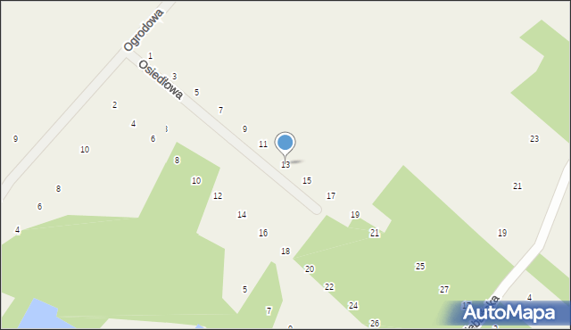 Nowy Dzikowiec, Osiedlowa, 13, mapa Nowy Dzikowiec