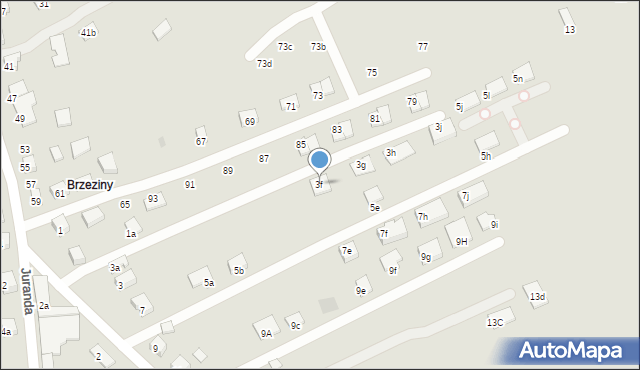 Nowy Sącz, Osiedlowa, 3f, mapa Nowego Sącza