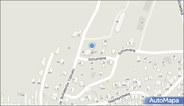 Nowy Targ, Osiedle Bohaterów Tobruku, 28, mapa Nowego Targu