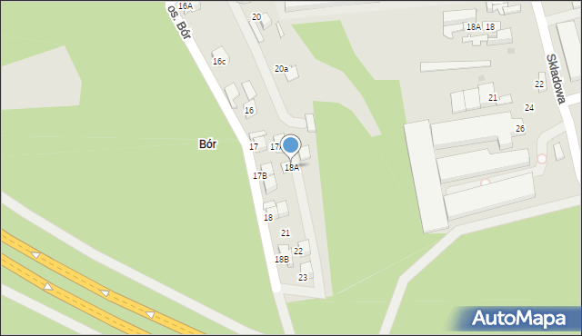 Nowy Targ, Osiedle Bór, 18A, mapa Nowego Targu