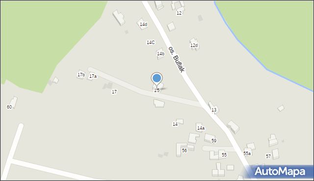 Nowy Targ, Osiedle Buflak, 15, mapa Nowego Targu
