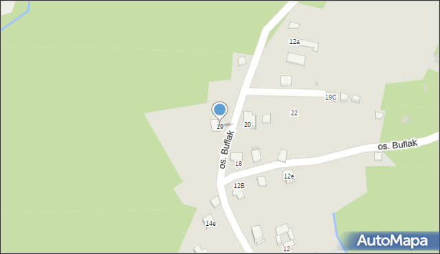 Nowy Targ, Osiedle Buflak, 19, mapa Nowego Targu