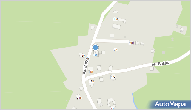 Nowy Targ, Osiedle Buflak, 20, mapa Nowego Targu