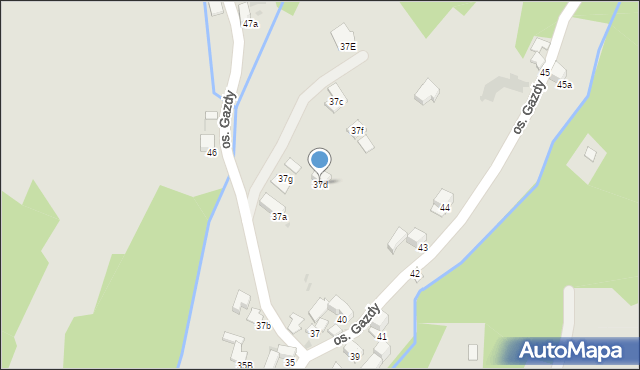Nowy Targ, Osiedle Gazdy, 37d, mapa Nowego Targu