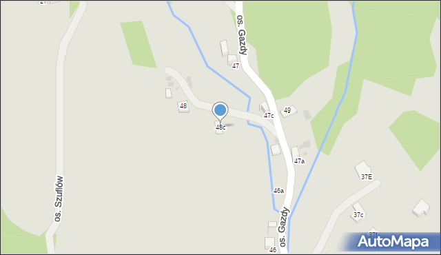 Nowy Targ, Osiedle Gazdy, 48c, mapa Nowego Targu