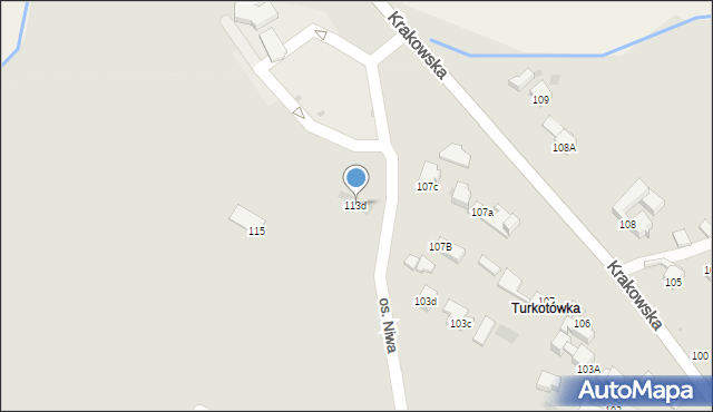 Nowy Targ, Osiedle Niwa, 113d, mapa Nowego Targu