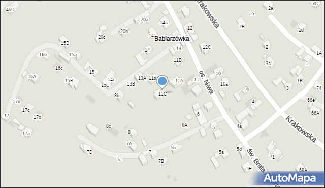 Nowy Targ, Osiedle Niwa, 11C, mapa Nowego Targu