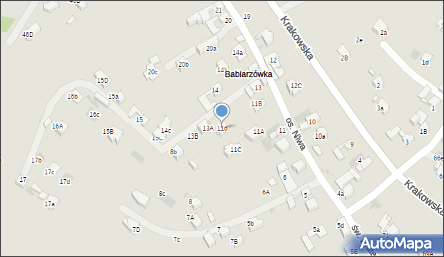 Nowy Targ, Osiedle Niwa, 11d, mapa Nowego Targu