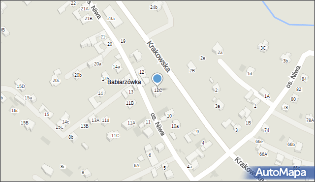 Nowy Targ, Osiedle Niwa, 12C, mapa Nowego Targu