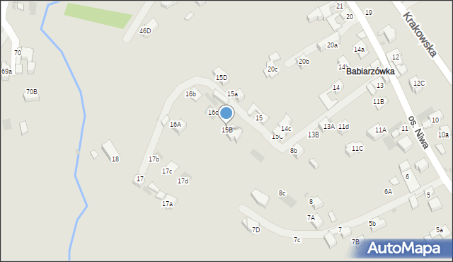 Nowy Targ, Osiedle Niwa, 15B, mapa Nowego Targu