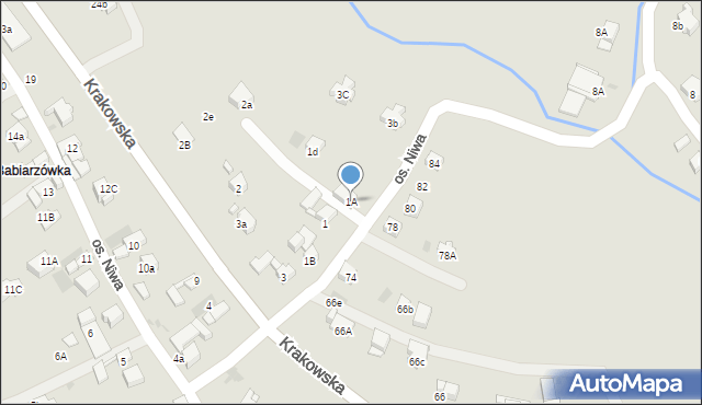 Nowy Targ, Osiedle Niwa, 1A, mapa Nowego Targu