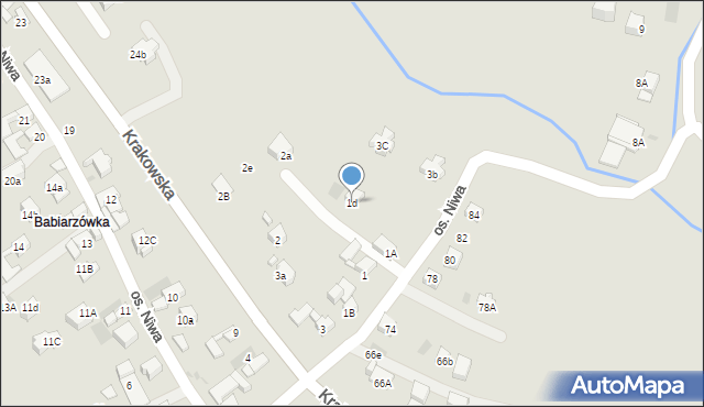 Nowy Targ, Osiedle Niwa, 1d, mapa Nowego Targu