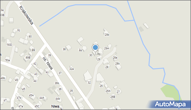 Nowy Targ, Osiedle Niwa, 30A, mapa Nowego Targu
