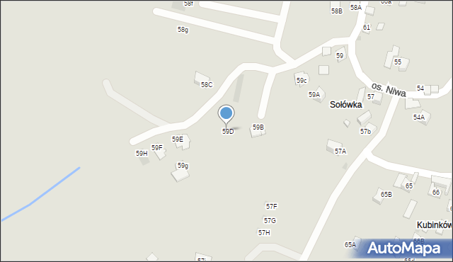 Nowy Targ, Osiedle Niwa, 59D, mapa Nowego Targu