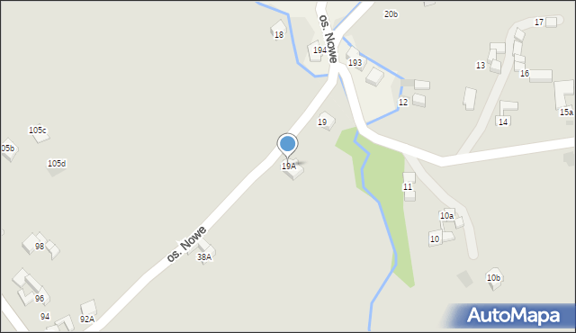 Nowy Targ, Osiedle Nowe, 19A, mapa Nowego Targu
