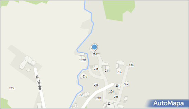 Nowy Targ, Osiedle Nowe, 23d, mapa Nowego Targu